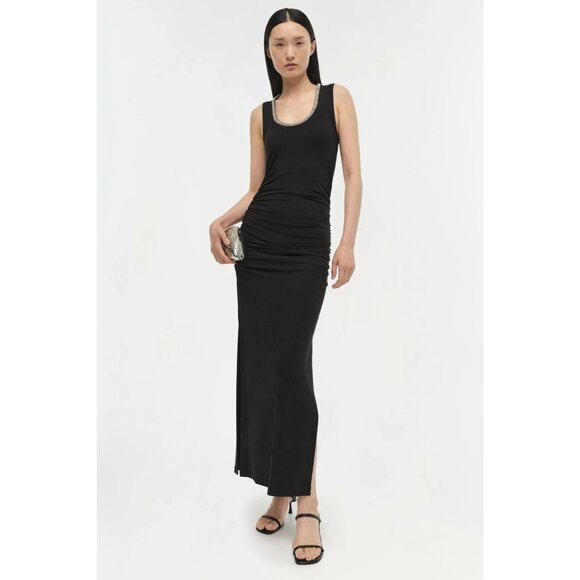 SIMKHAI Fiamma Tank Midi Dress in Black Small New Womens Long Maxi Gown - Picture 16 of 16